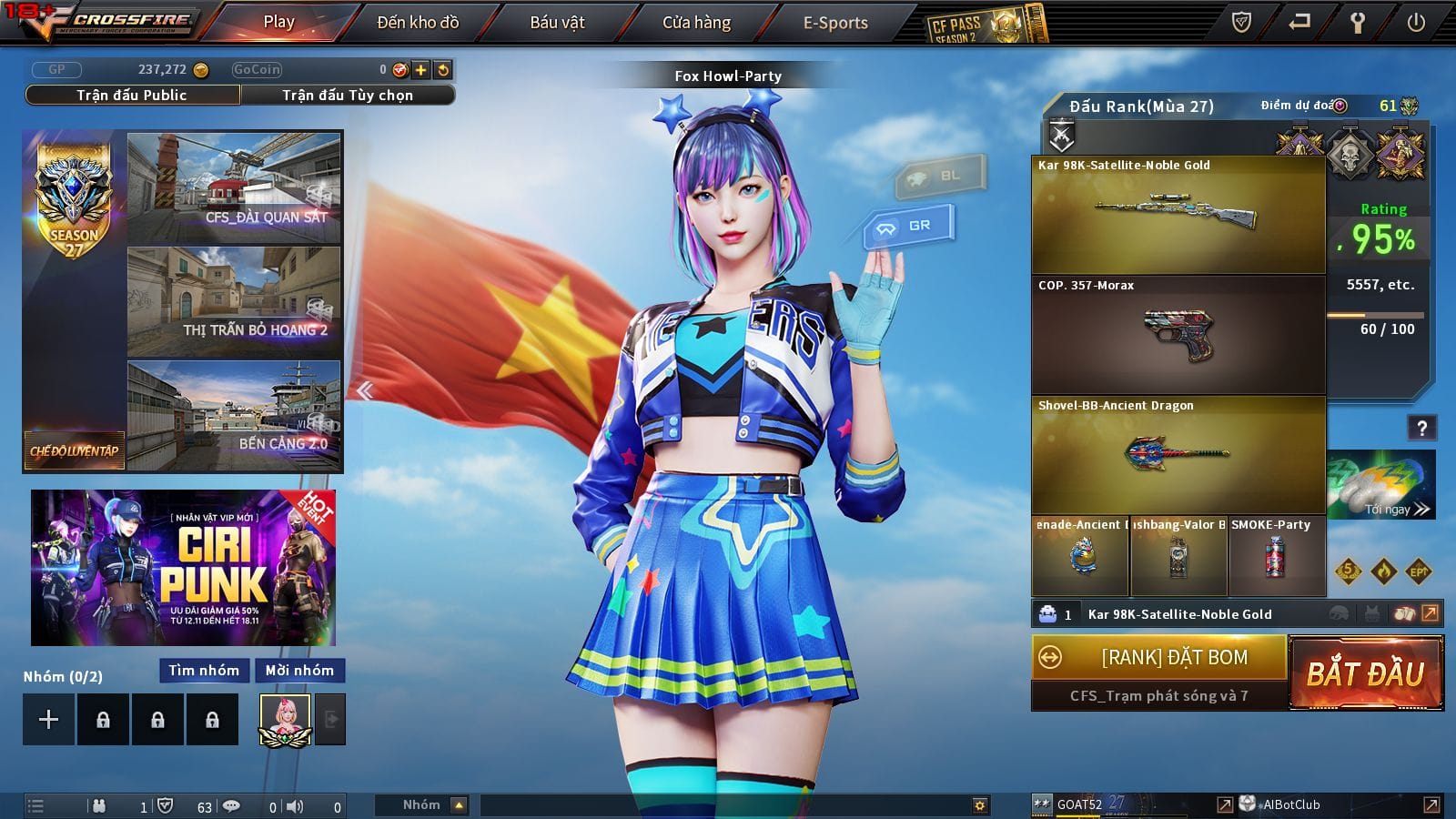 C4 sniper nhỏ xinh. 🚀1m750k K98 noble.m200 gold. QBZ. AK 10th. ( Full CF pass 1.2. nv tẩy c4 ) Id ngắn gọn không tên riêng. TT đang xoá ✅ Gd va ad gr